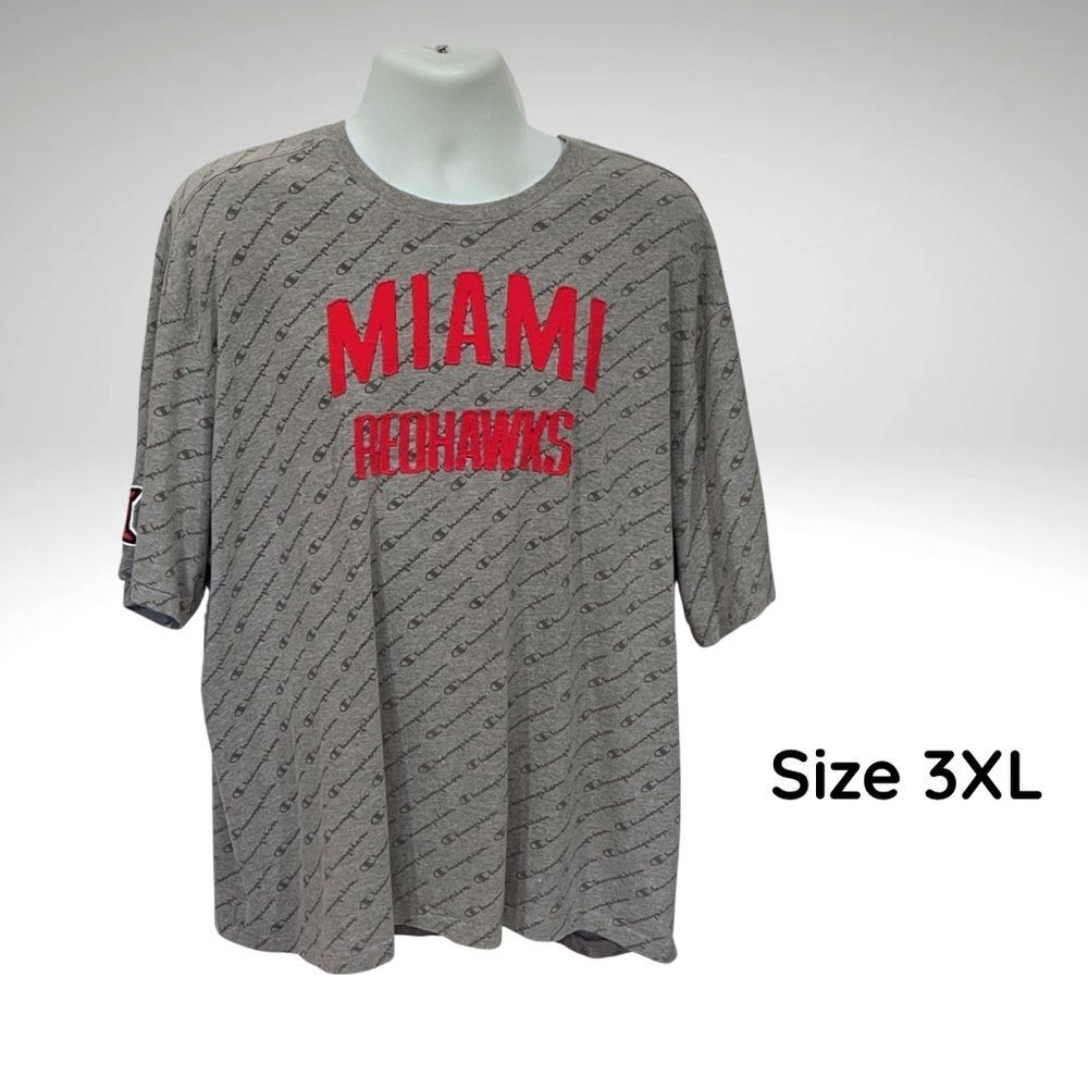 Gray Champion Miami RedHawks T-Shirt – Men’s 3XL